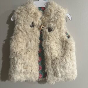 Matilda Jane Faux Fur Vest with Floral Interior